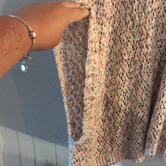 Anthropologie Akemi + Kin Knit Poncho White Small - Picture 7 of 12